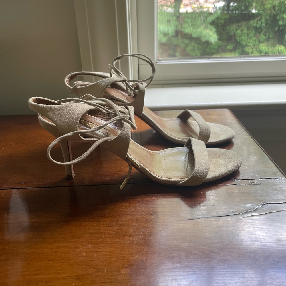 Aquazzura Tan Heels Elegant Design